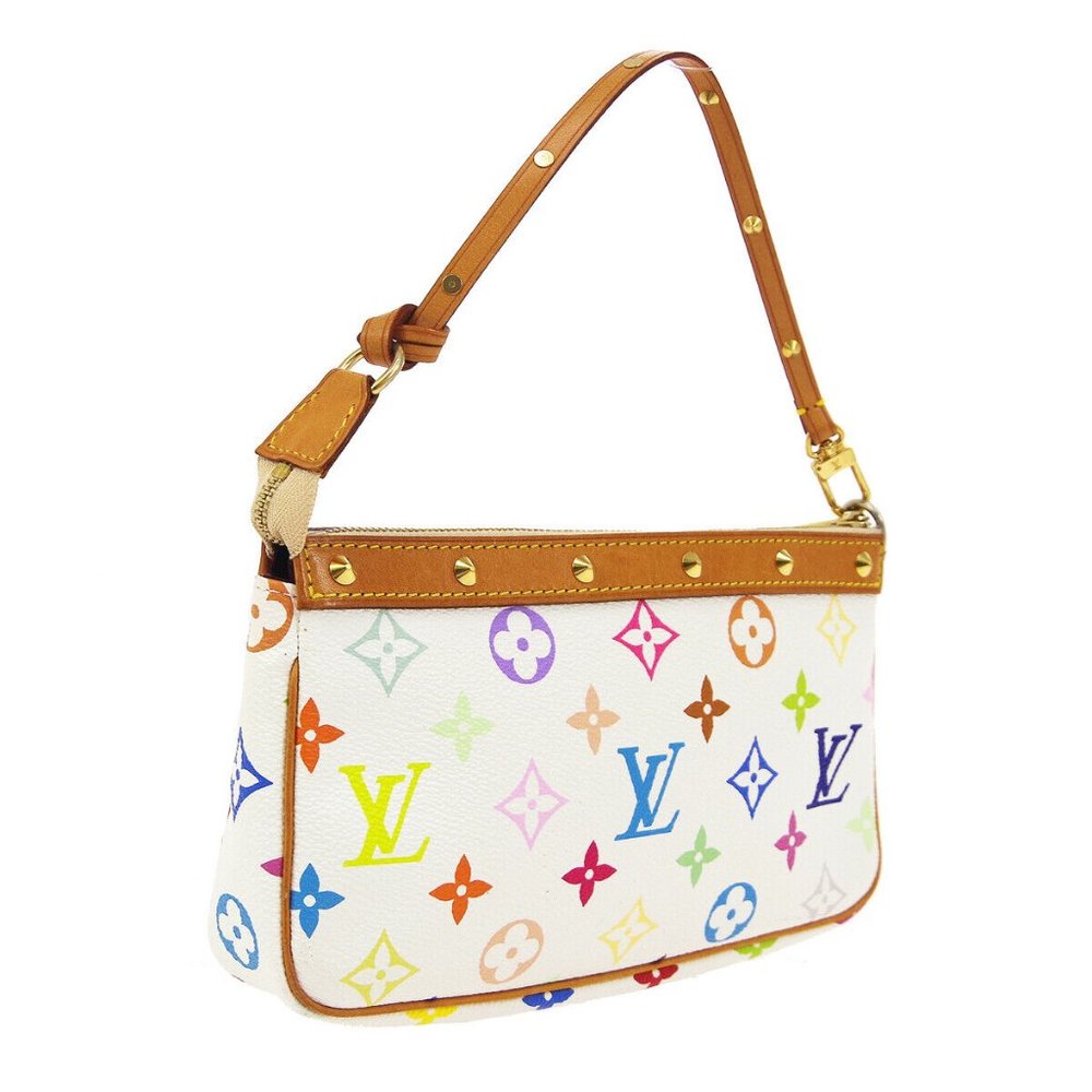 Authenticity Guarantee LOUIS VUITTON POCHETTE ACCESSOIRES HAND BAG SD0074 MULTIC - Picture 2 of 11
